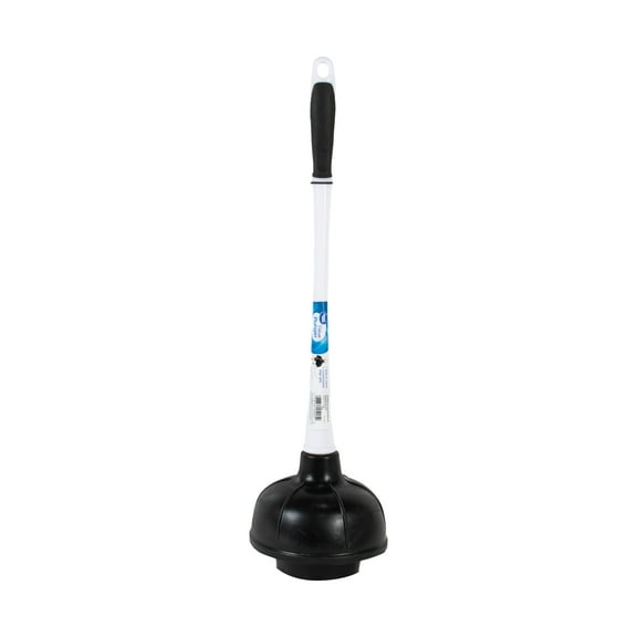 Great Value Deluxe Toilet Plunger with 16in Ergonomic Plastic Handle