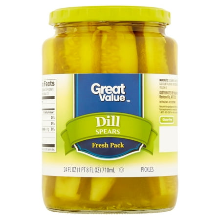 Great Value Dill Spears Pickles, 24 oz