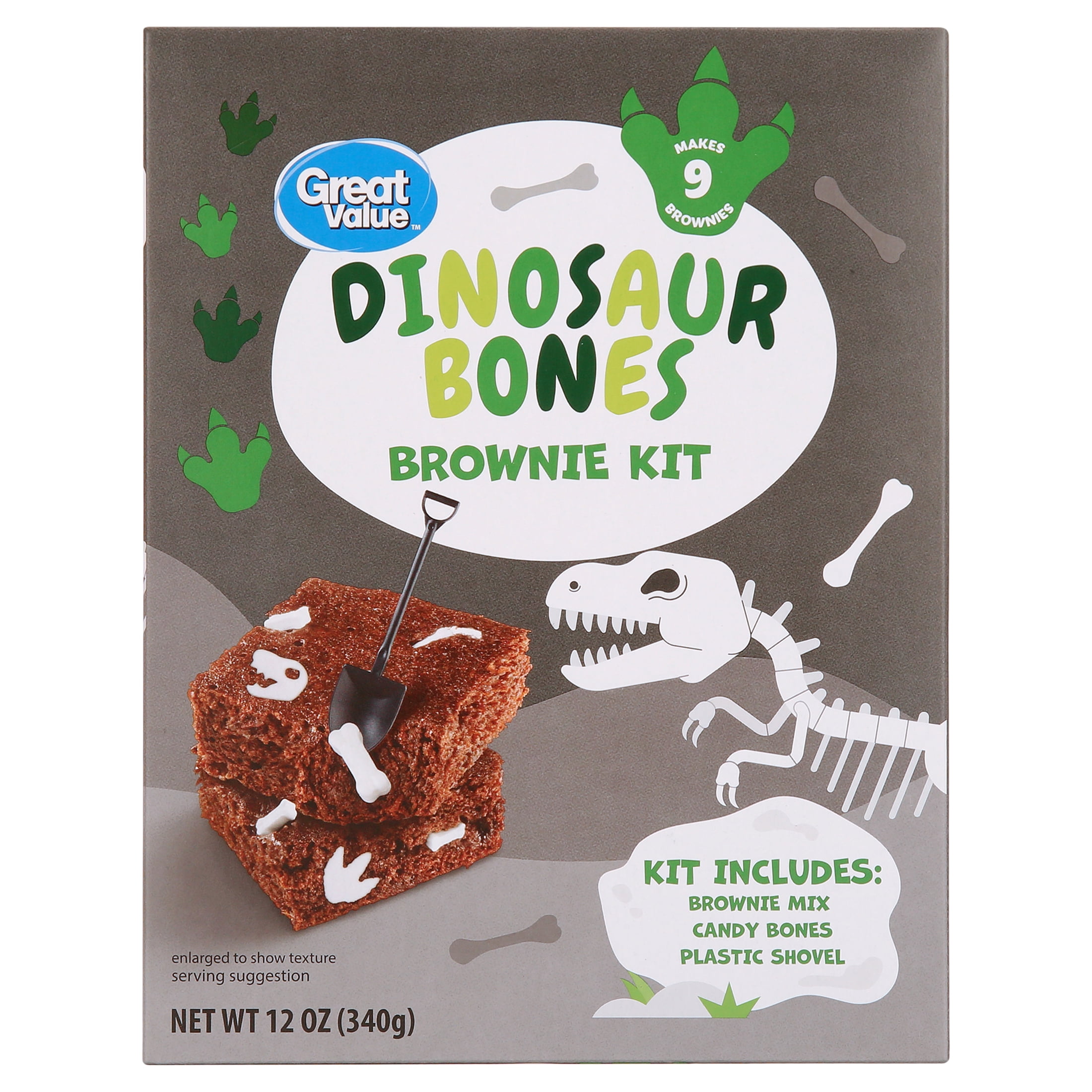 Great Value Dinosaur Bones Brownie Mix Kit, 12oz