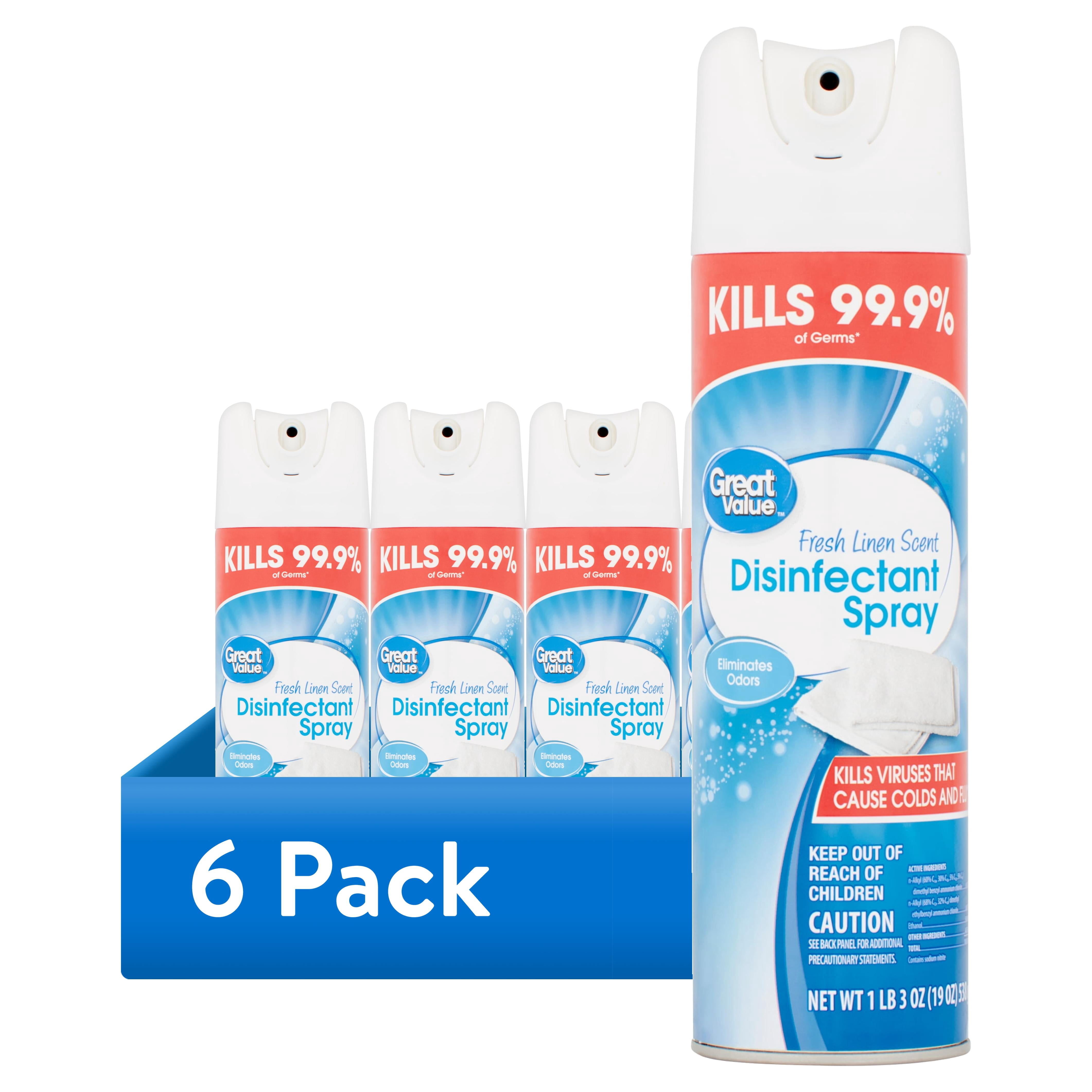 Great Value Disinfectant Spray, Fresh Linen Scent, 19 oz
