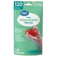 Great Value Disposable Poly Food Gloves, 120Count, LatexFree, One