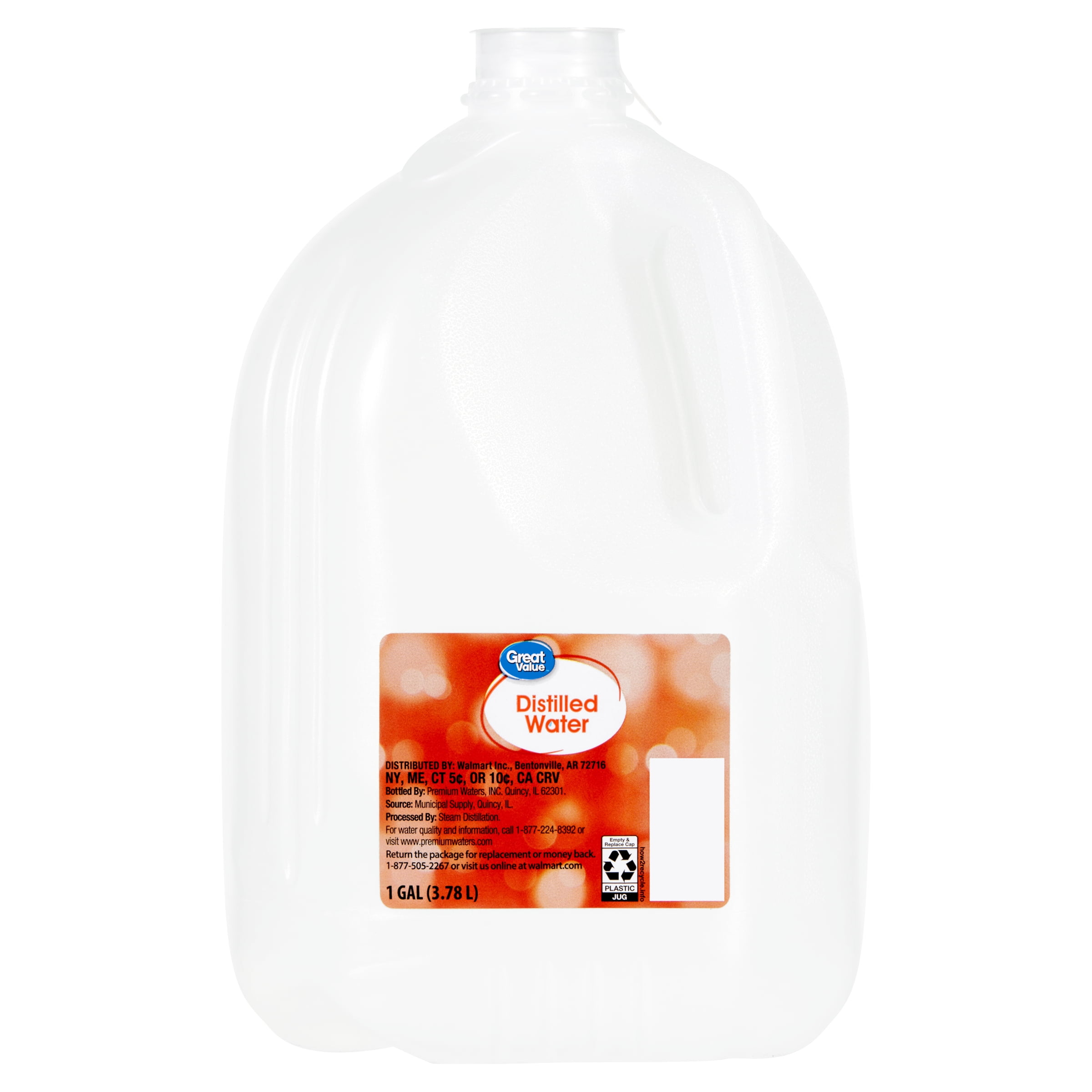 Great Value Distilled Water, 1 Gallon