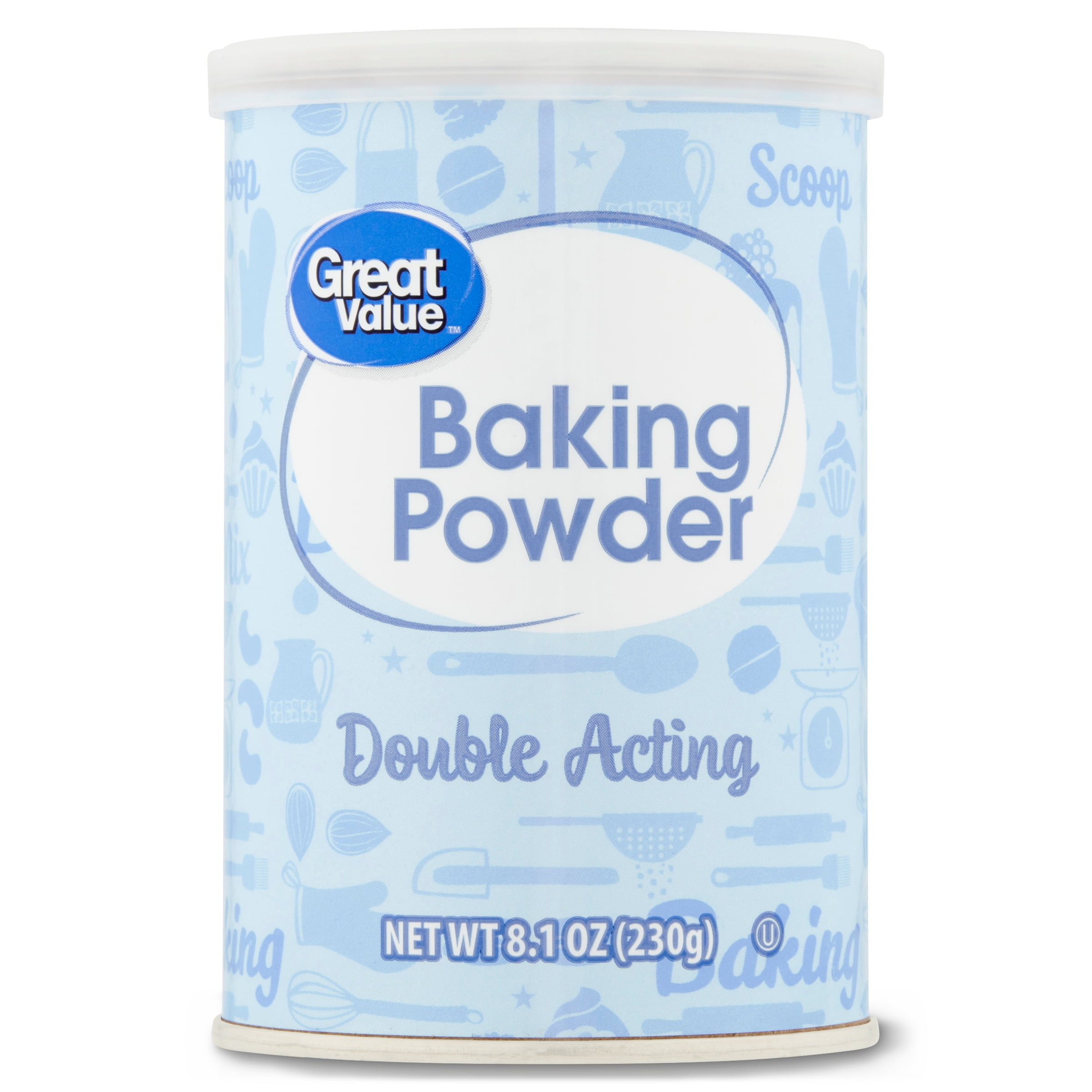 Great Value Double Acting Baking Powder, 8.1 oz