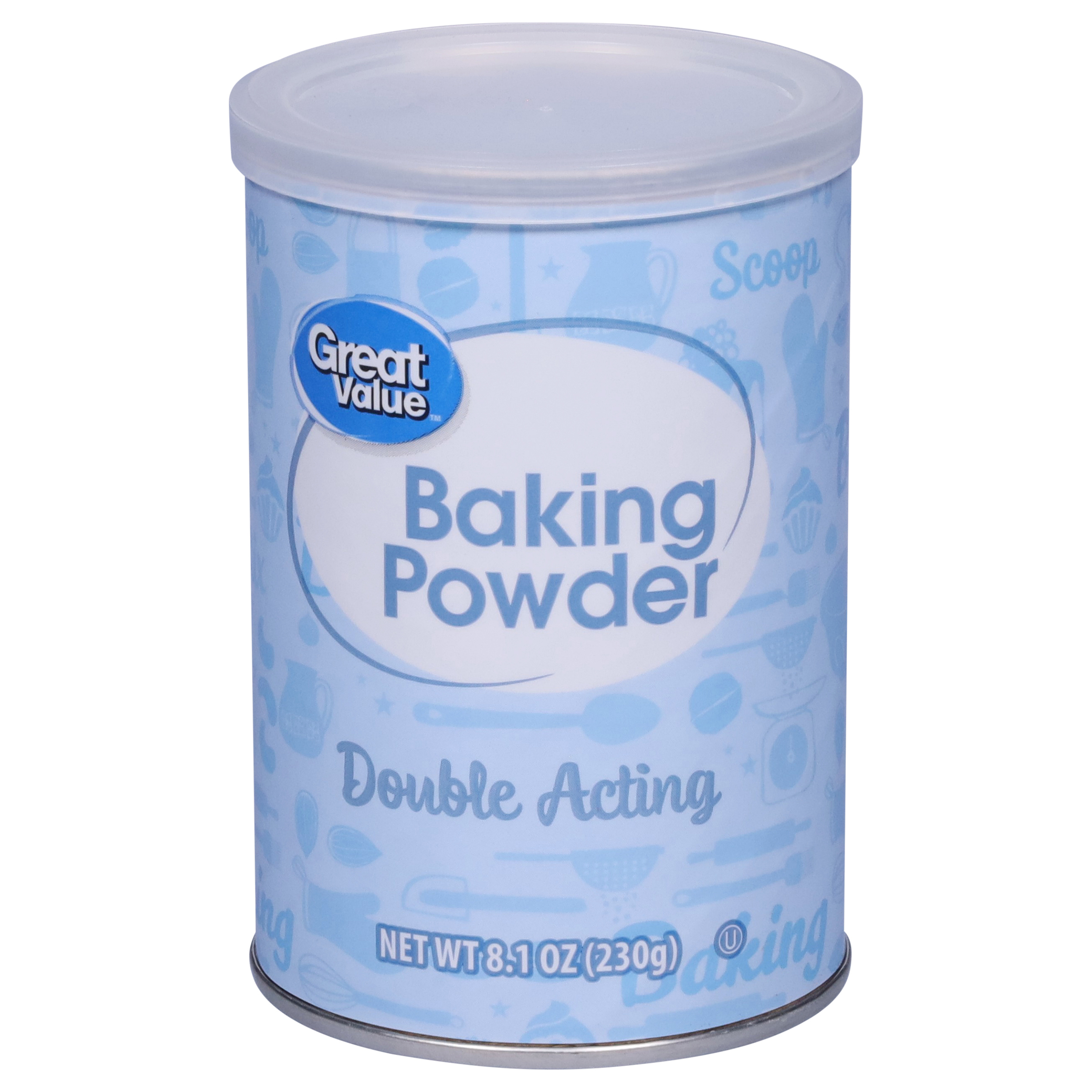 Great Value Double Acting Baking Powder, 8.1 oz 