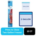 thumbnail image 1 of Great Value Double Zipper Freezer Bags, 2 Gallon, 10 Count, 1 of 10