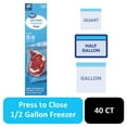 thumbnail image 1 of Great Value Double Zipper Half Gallon Freezer Bags, 40 Count, 1 of 11