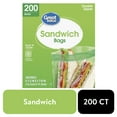 thumbnail image 1 of Great Value Double Zipper Sandwich Bags, 200 Count, 1 of 12