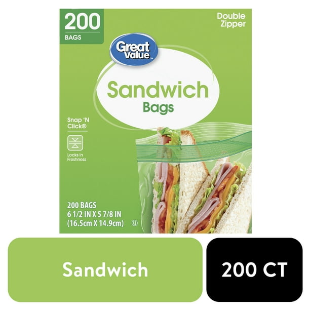 Great Value Sandwich Bags | Freezer bags for supermarkets