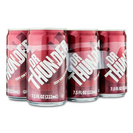 Great Value Dr Thunder Soda Pop, 7.5 fl oz, 6 Pack Cans