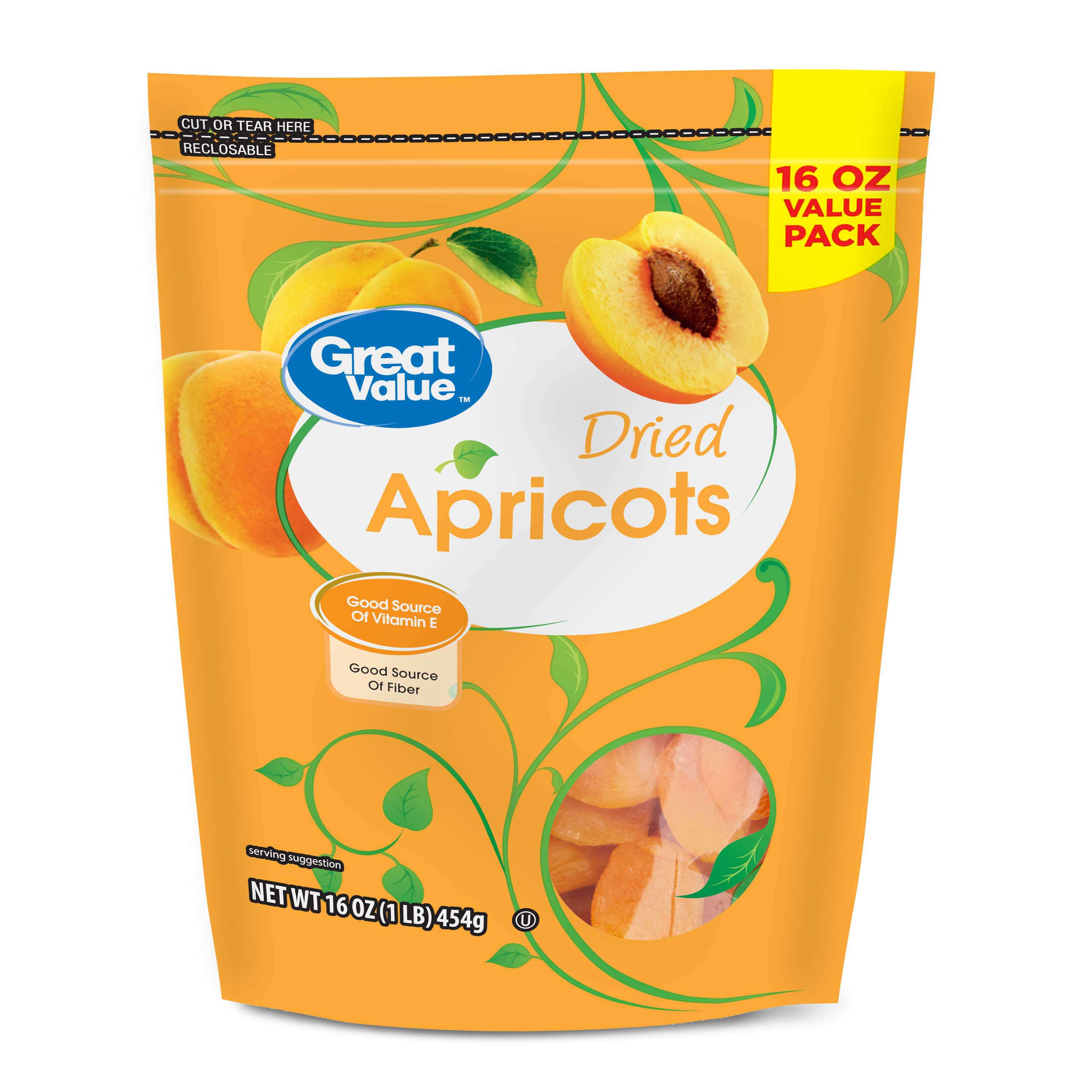 Great Value Dried Apricots, 16 oz - image 1 of 7