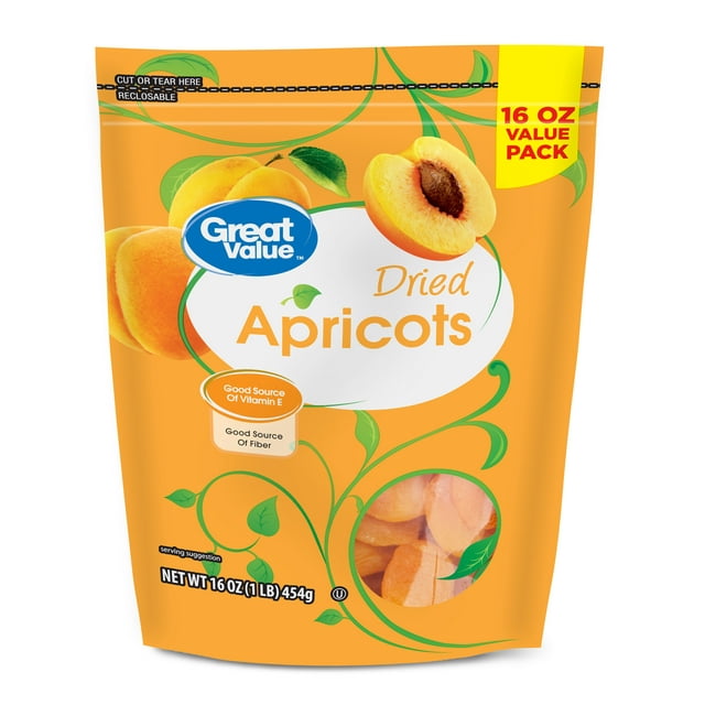 Great Value Dried Apricots, 16 oz