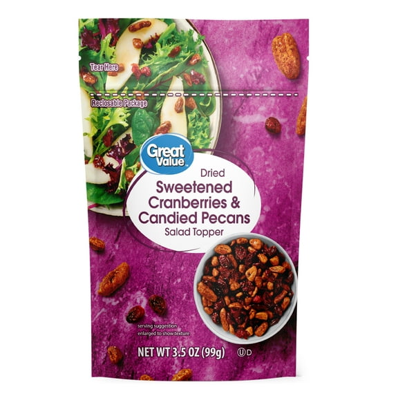 Great Value Dried Cranberries & Candied Pecans, 3.5 oz