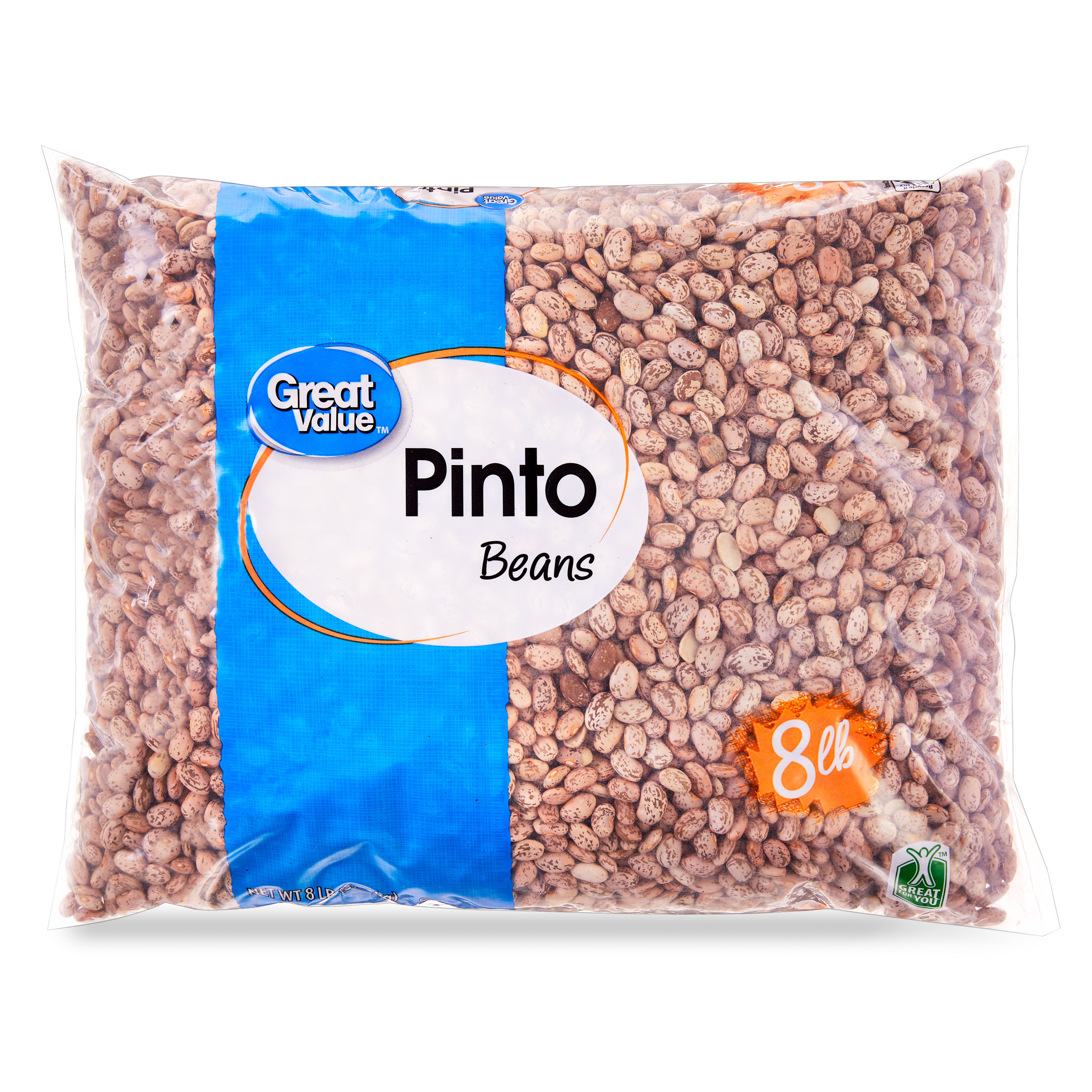 Great Value Dried Pinto Beans, 8 lb Bag - image 1 of 8