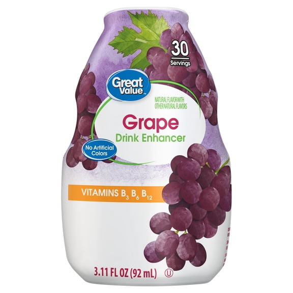 Great Value Drink Enhancer, Grape, 3.11 fl oz