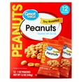 Great Value Dry Roasted Peanuts Seasoned with Sea Salt 1 oz 12 Pack ...