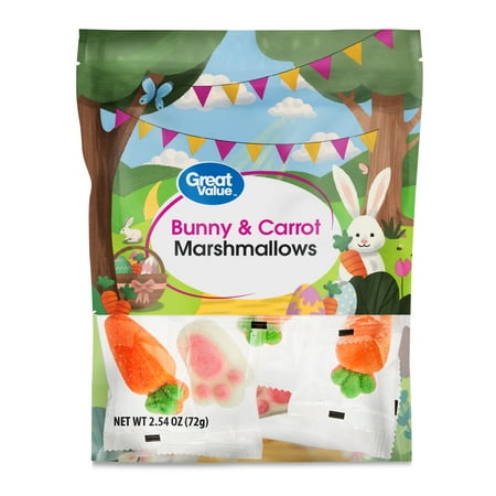 Great Value Easter Bunny and Carrot Marshmallows, 2.54 oz