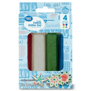 Great Value Edible Glitter Gel Icing, Metallic Classic Colors, 2.7 oz