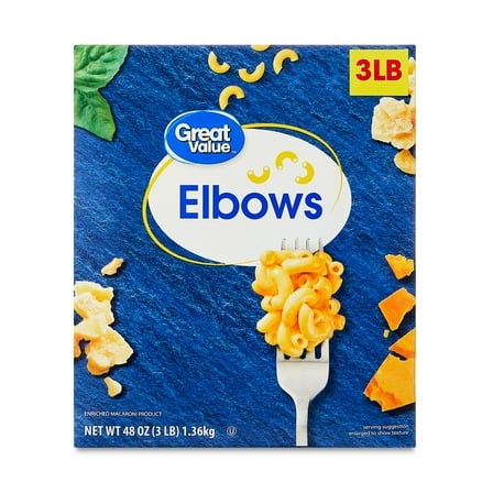 Great Value Elbow Pasta, 48 oz
