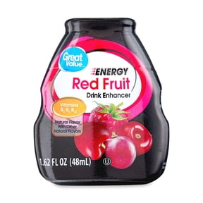 Great Value Energy Red Fruit Drink Enhancer, 1.62 fl oz