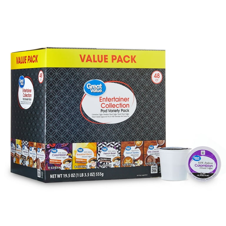 Great Value Entertainer Collection Coffee Pods Variety Pack 48 Ct Walmart