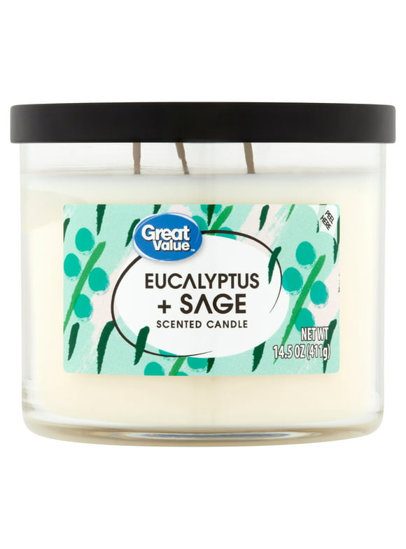 Great Value Eucalyptus & Sage Candle, 14.5 oz
