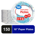 thumbnail image 1 of Great Value Everyday Disposable Paper Plates, 10", 150 Count, 1 of 8
