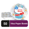thumbnail image 1 of Great Value Everyday Disposable Paper Bowls, 10 oz, 50 Count, 1 of 5