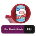 thumbnail image 1 of Great Value Everyday Disposable Plastic Bowls, Red, 20 oz, 25 Count, 1 of 5