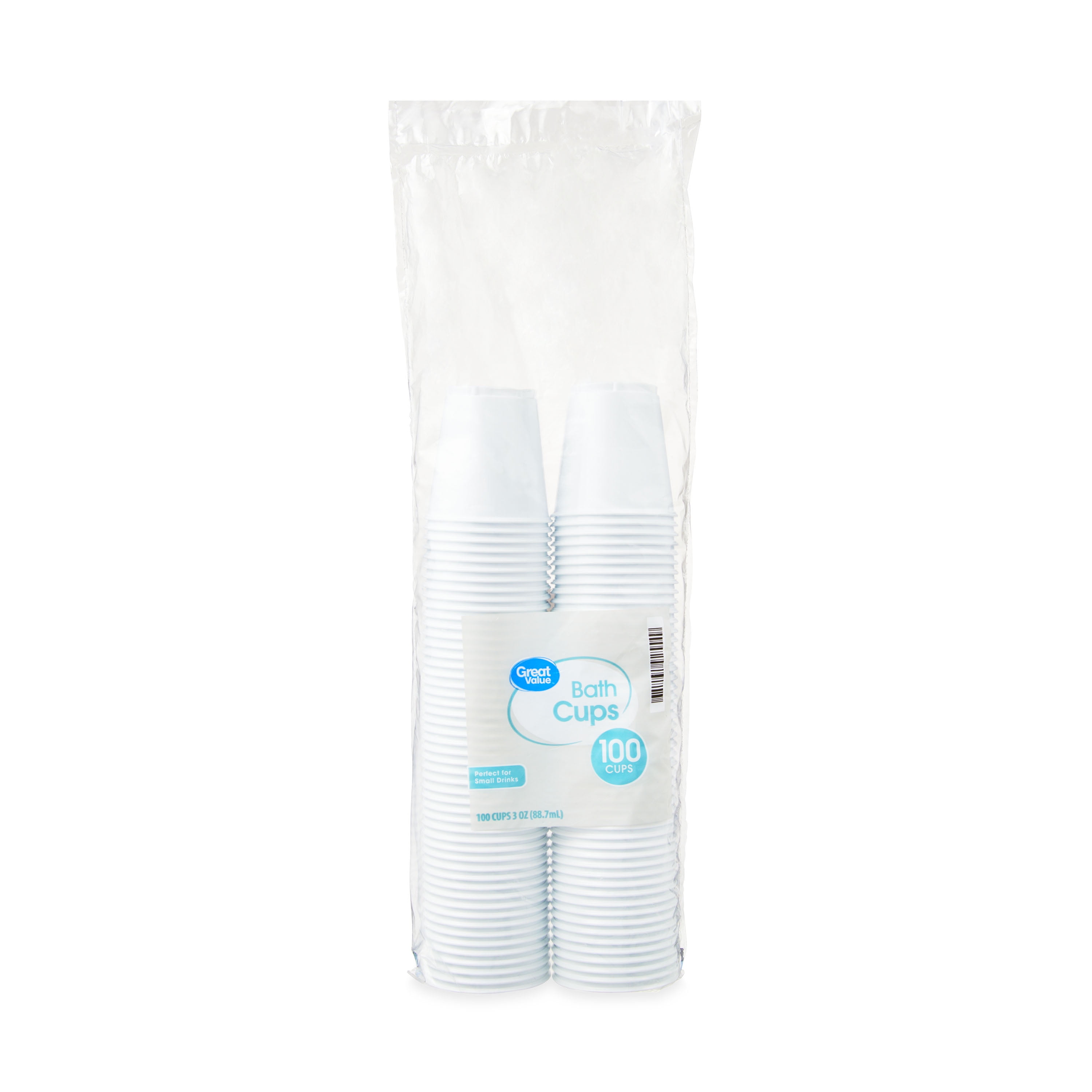 6oz White Plastic Cups (185ml), 1000/ctn