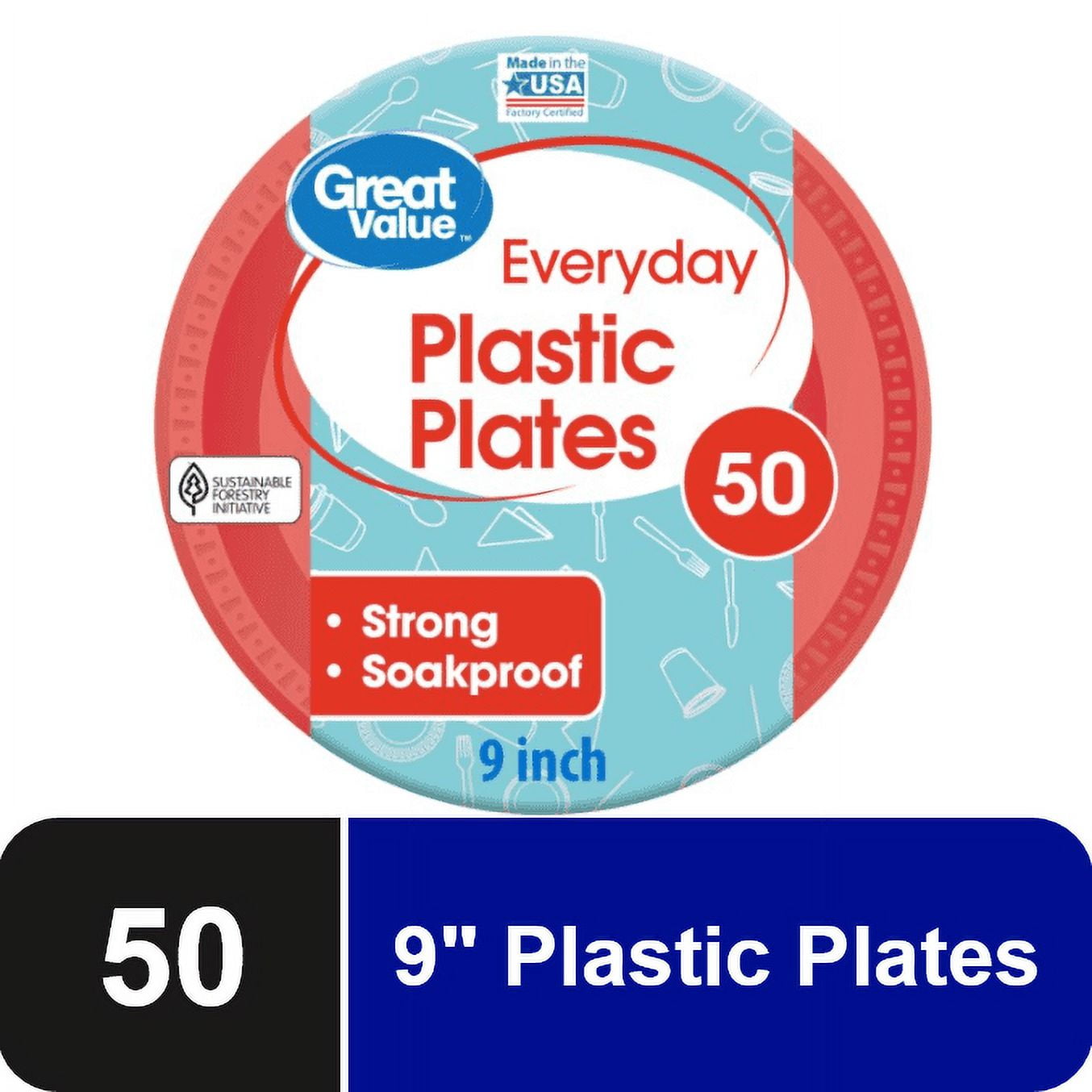 Great Value Economy 6 Paper Plates, 90 count 