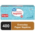 Great Value Everyday Paper Napkins, White, 400 Count