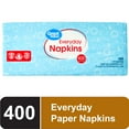 Great Value Everyday Paper Napkins, White, 400 Count