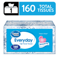 thumbnail image 1 of Great Value Everyday Soft Facial Tissues, 1 Flat Carton, 160 Tissues per Flat, 2-Ply, Compare to Kleenex®, 1 of 7