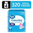 thumbnail image 1 of Great Value Everyday Soft Facial Tissues, 4 Cube Cartons, 80 Tissues per Cube, 2-Ply Blue, 1 of 6