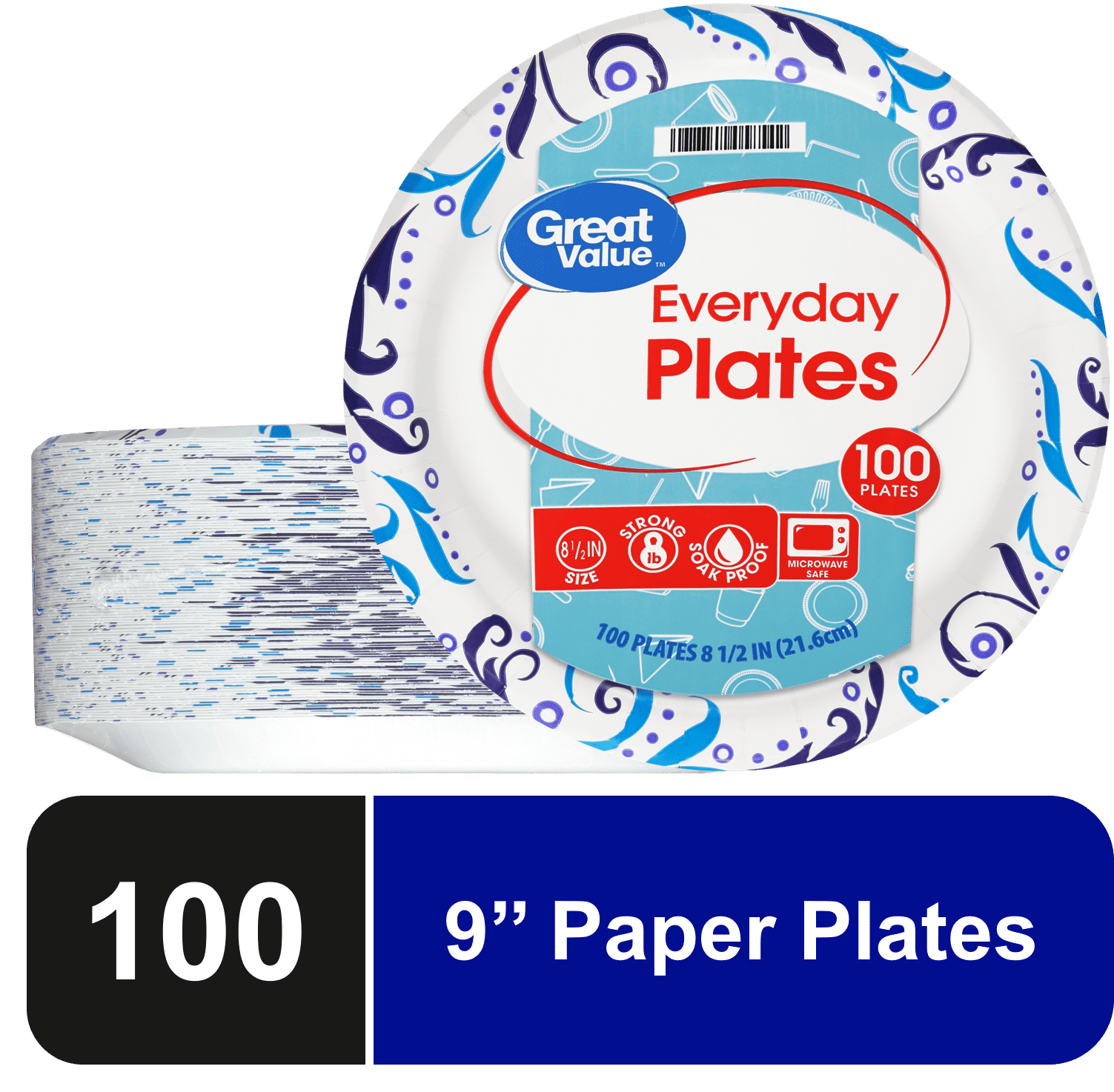 TaidMiao Paper Plates 9 Inches, 100 Pack Disposable Plates For Party – 100%  Compostable Plates, Water & Oil Proof Paper Plates, Microwavable Paper  Plates Bulk - White - Yahoo Shopping