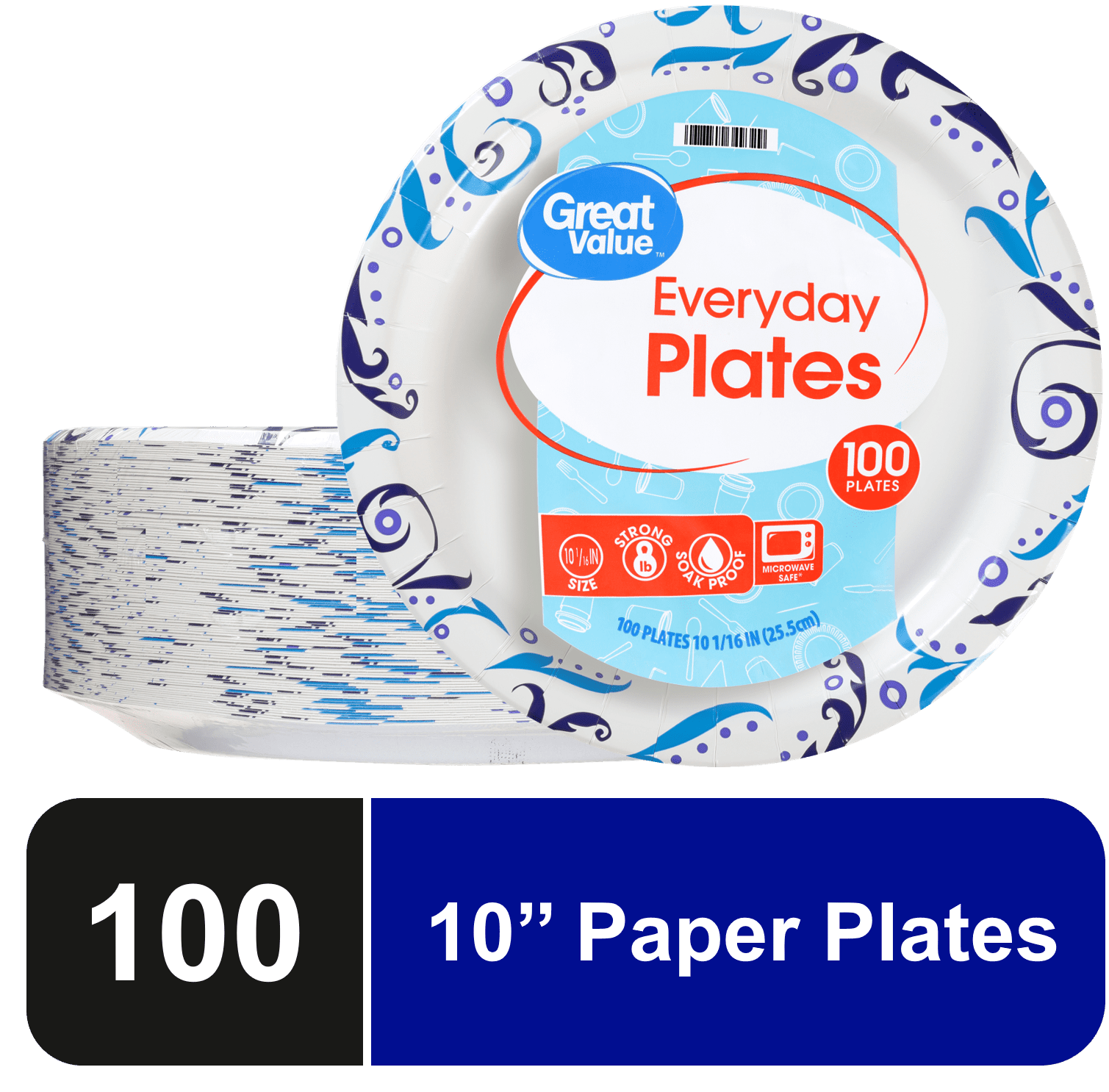 Green Label - Paper Plate 6 - 100 ea. - 10 ct.