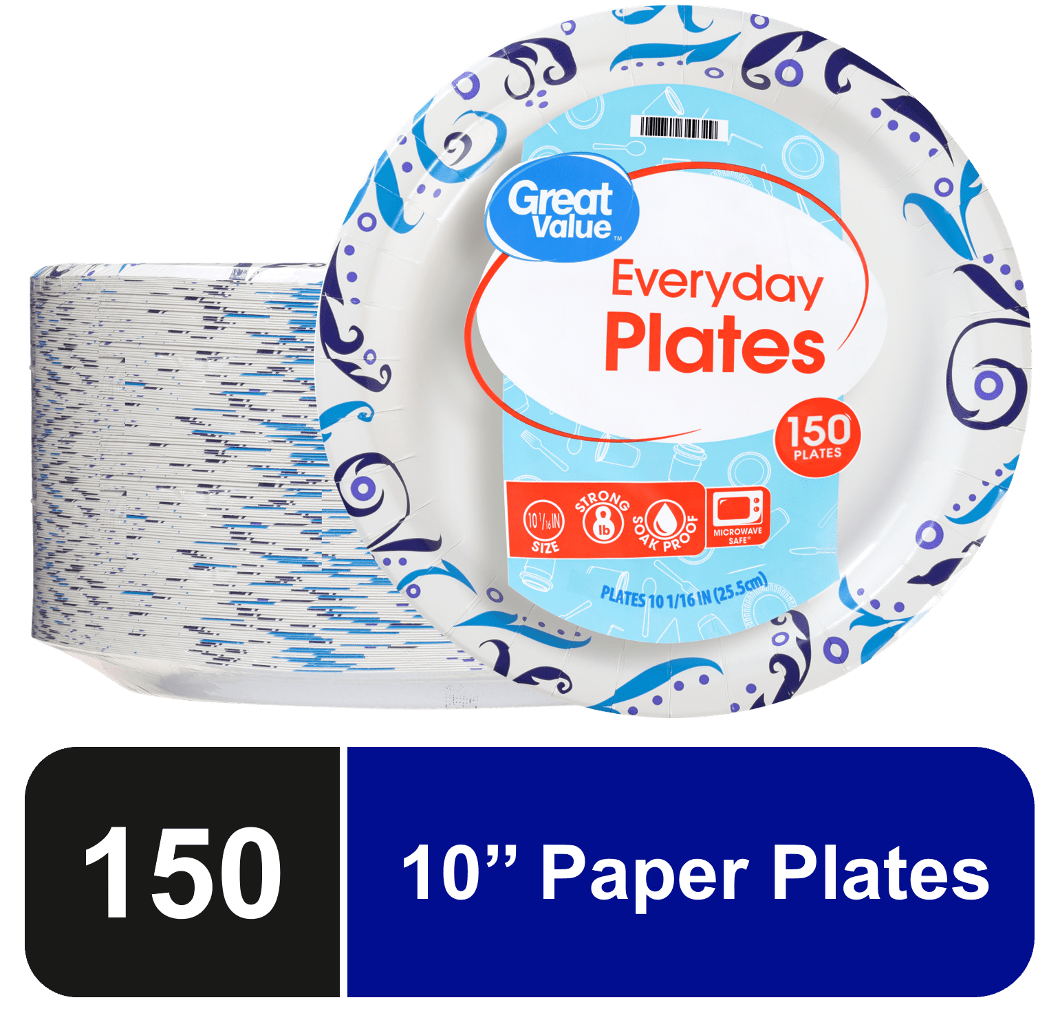 Basics Everyday Paper Plates, 10 Inch, Disposable, 50 Count,   price tracker / tracking,  price history charts,  price  watches,  price drop alerts