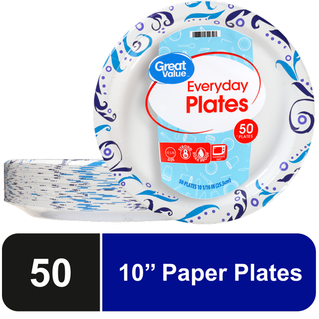 Great Value Everyday Strong, Soak Proof, Microwave Safe, Disposable