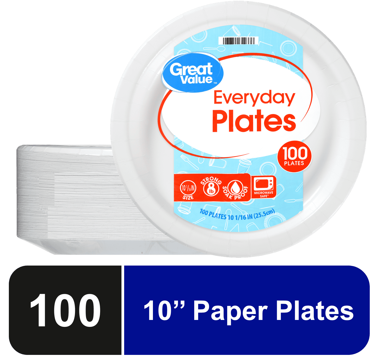   Basics Everyday Paper Plates, 10 Inch