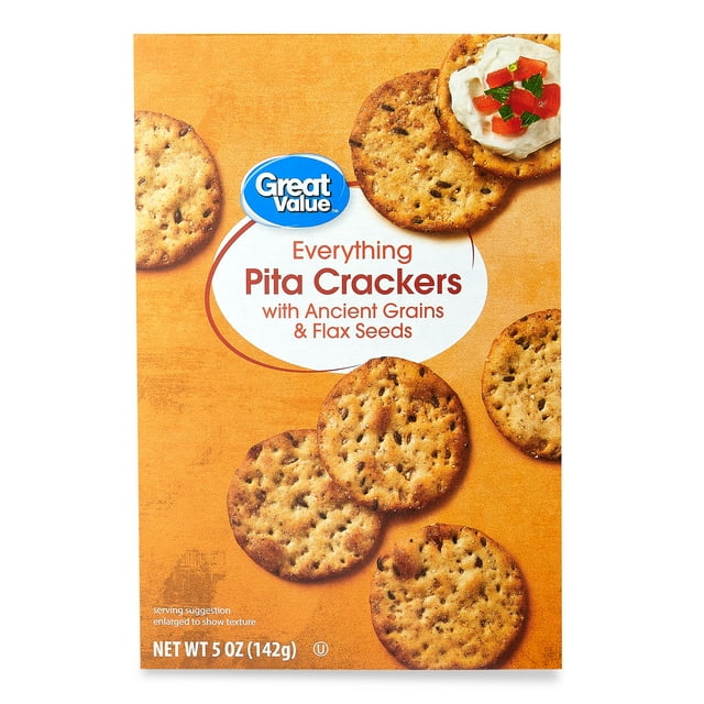 Great Value Everything Pita Crackers, 5 oz - Walmart.com