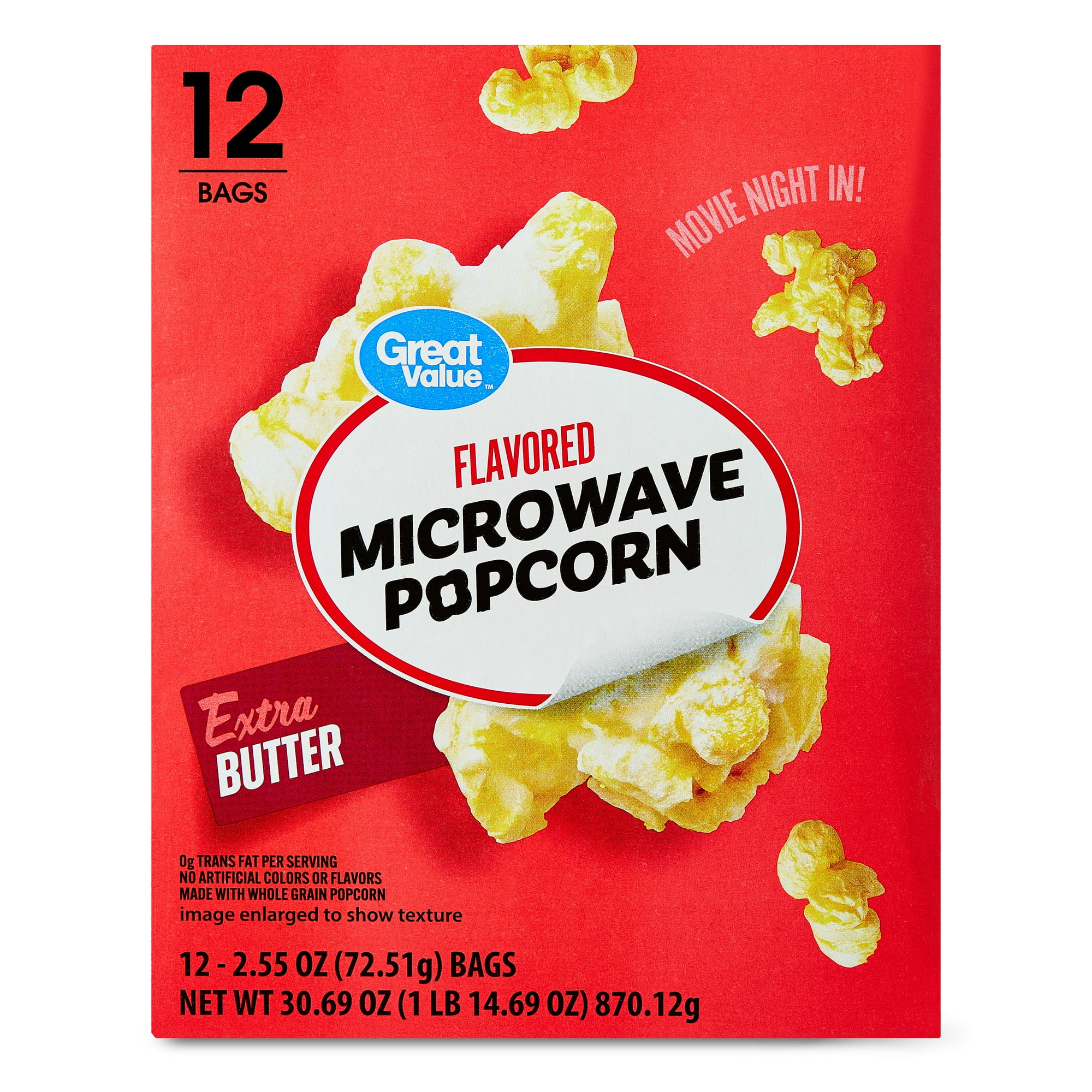 Great Value Extra Butter Flavored Microwave Popcorn