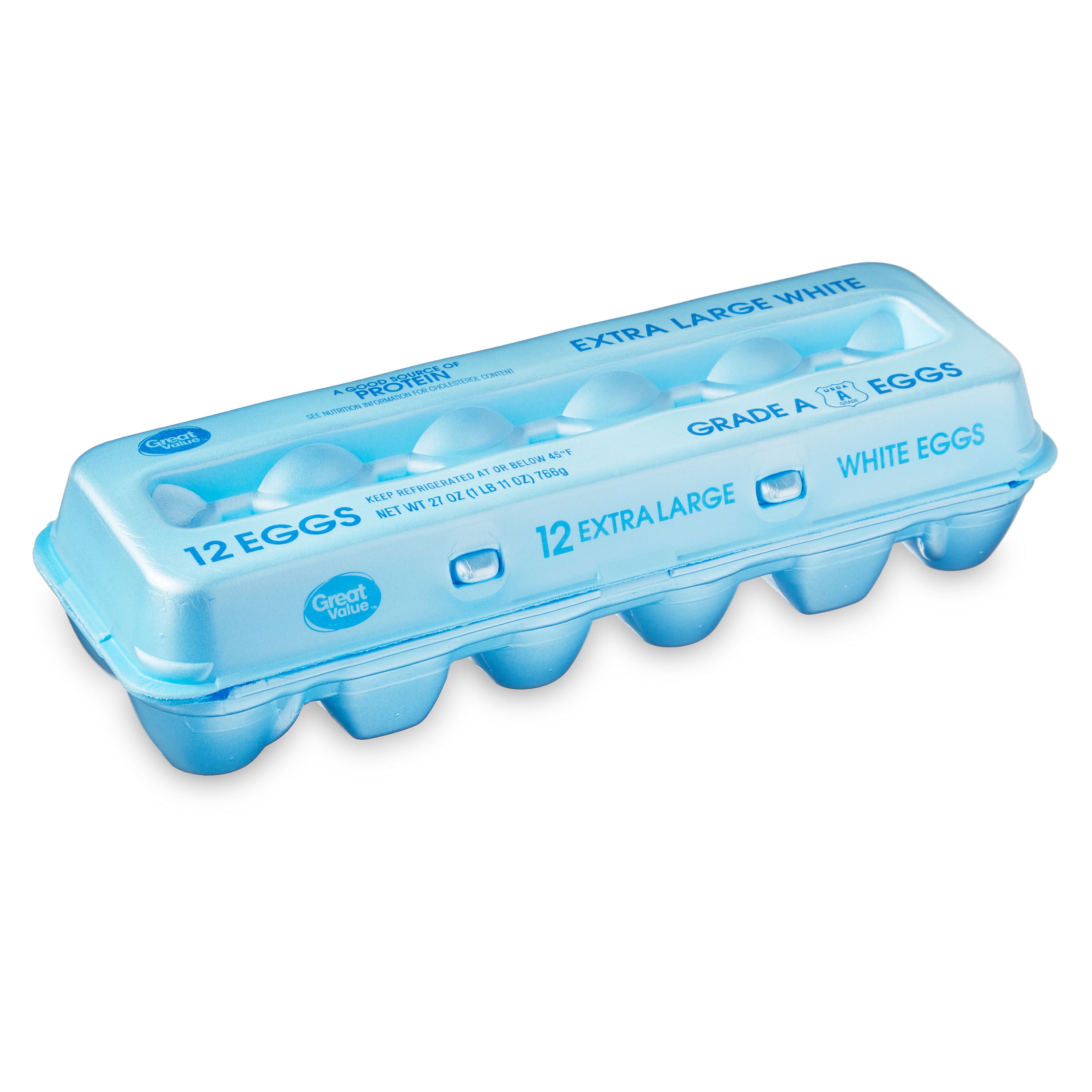 Great Value Extra Large White Eggs, 12 Count
