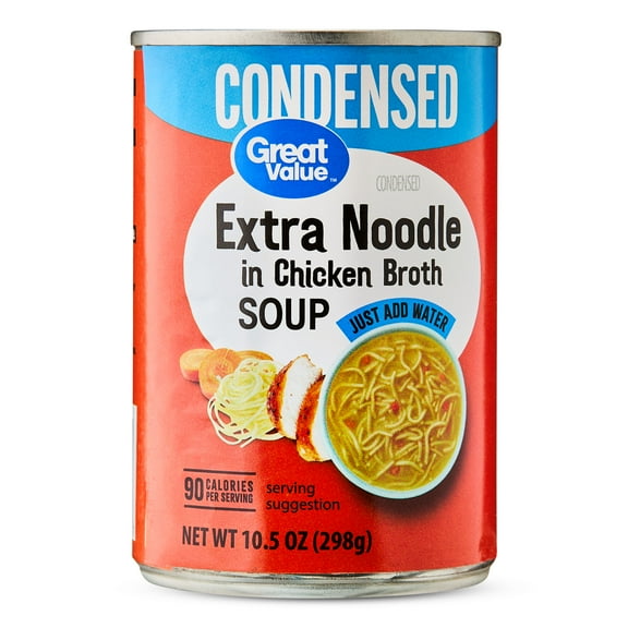 Great Value Extra Noodle in Chicken Broth Condensed Soup, 10.5 oz