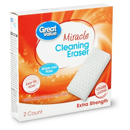 Great Value Extra Strength Miracle Cleaning Eraser, 2 count