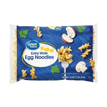 Great Value Extra Wide Egg Noodles, 16 oz