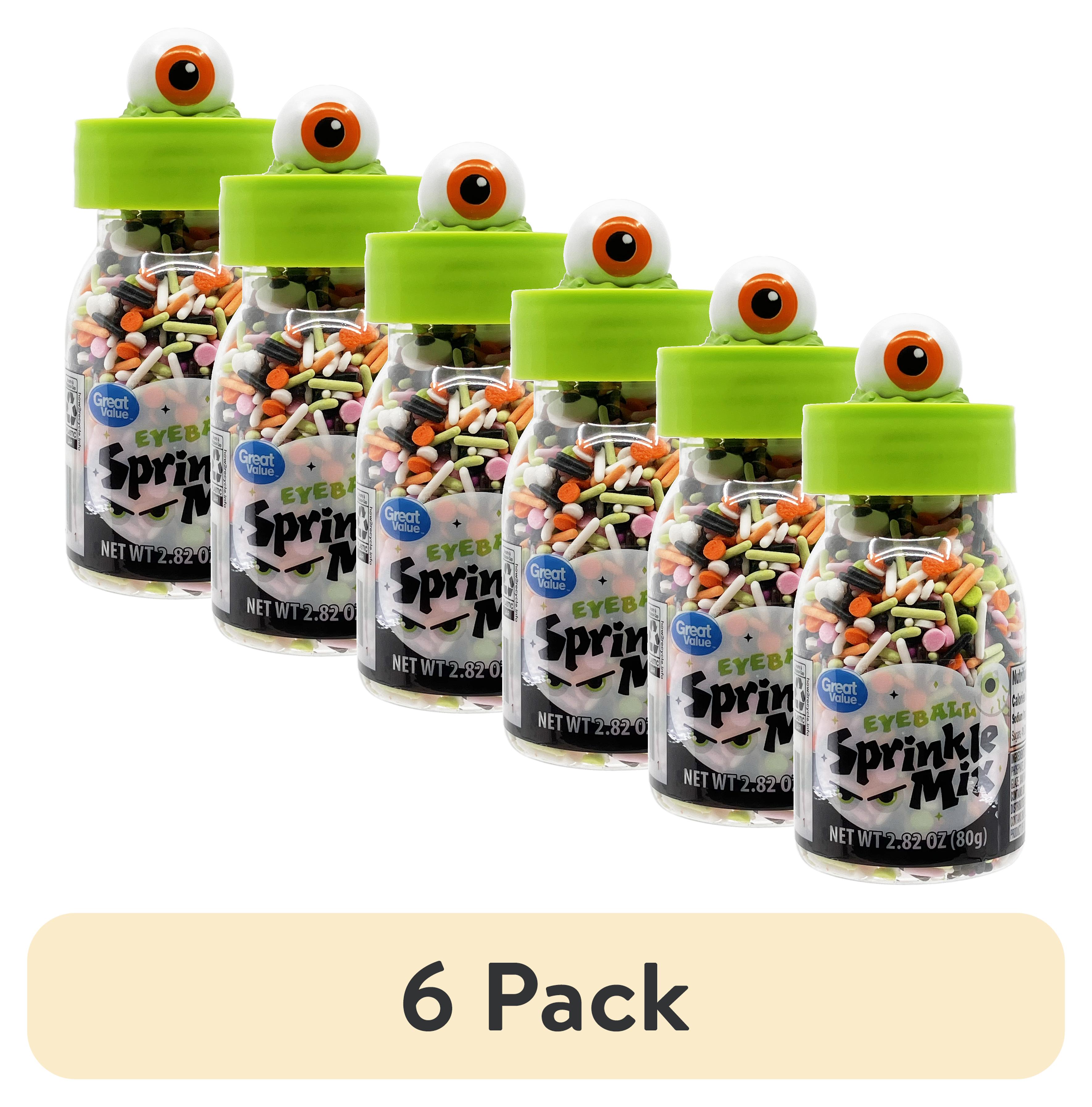 (6 pack) Great Value Eyeball Dessert Sprinkles, 2.82 oz