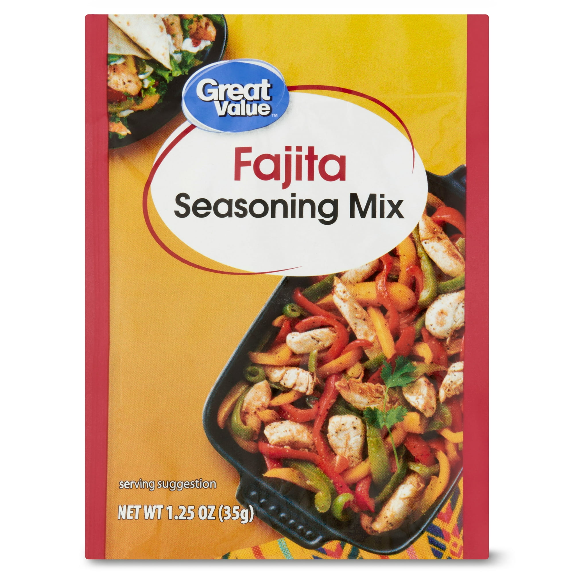 Great Value Fajita Seasoning Mix, 1.25 oz Great Value Fajita Seasoning Mix, 1.25 oz
