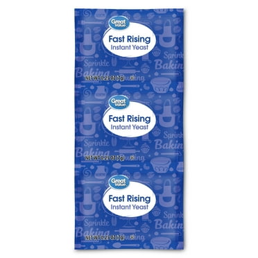 Great Value Fast Rising Instant Yeast, 0.25 oz, 3 Count