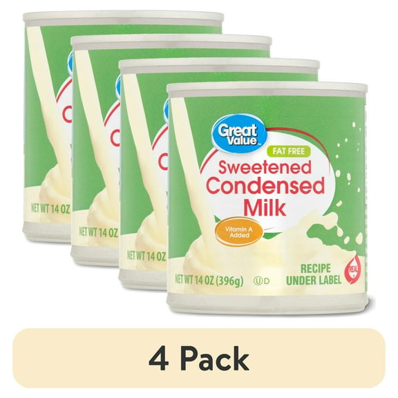 Great Value Fat Free Sweetened Condensed Milk, 14 Oz