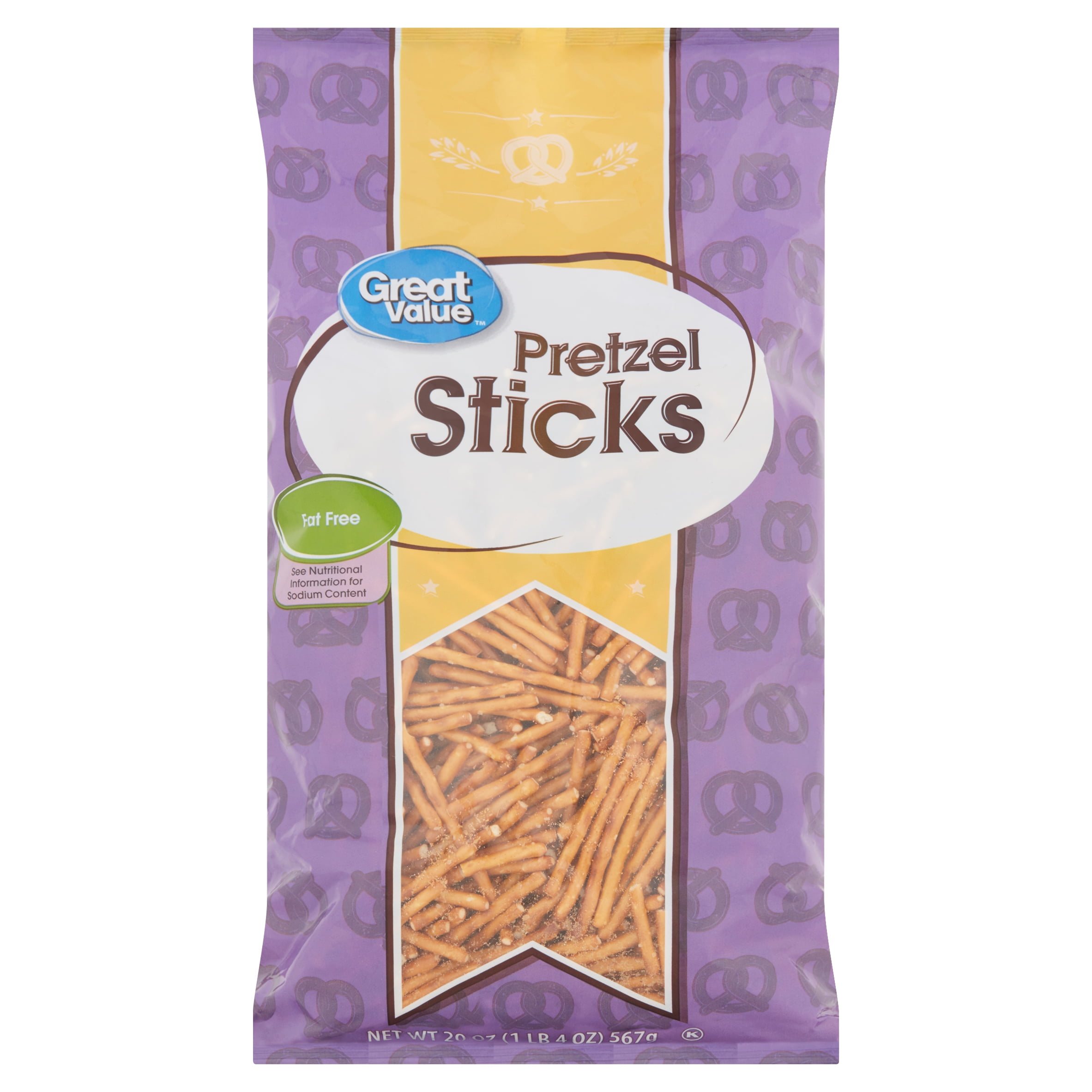 Great Value Fat-Free Value Size Stick Pretzels 20 oz.